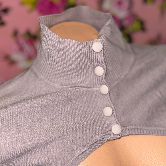 Marciano guess lavender button shrug long sleeve turtleneck Marie Antoinette S - Picture 5 of 5